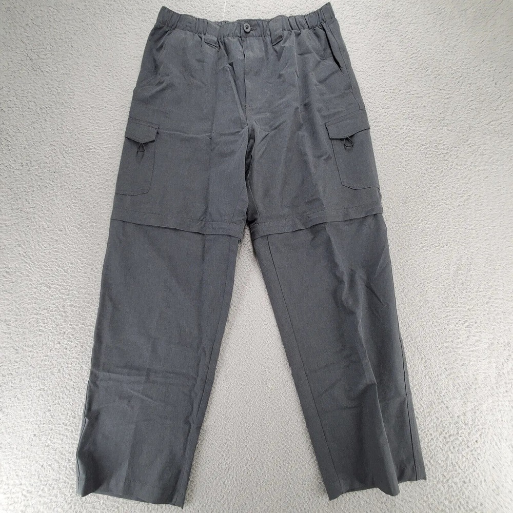 Reel Legends Pants Mens Large Gray Convertible Cargo Outdoors Fishing‎ Campcore